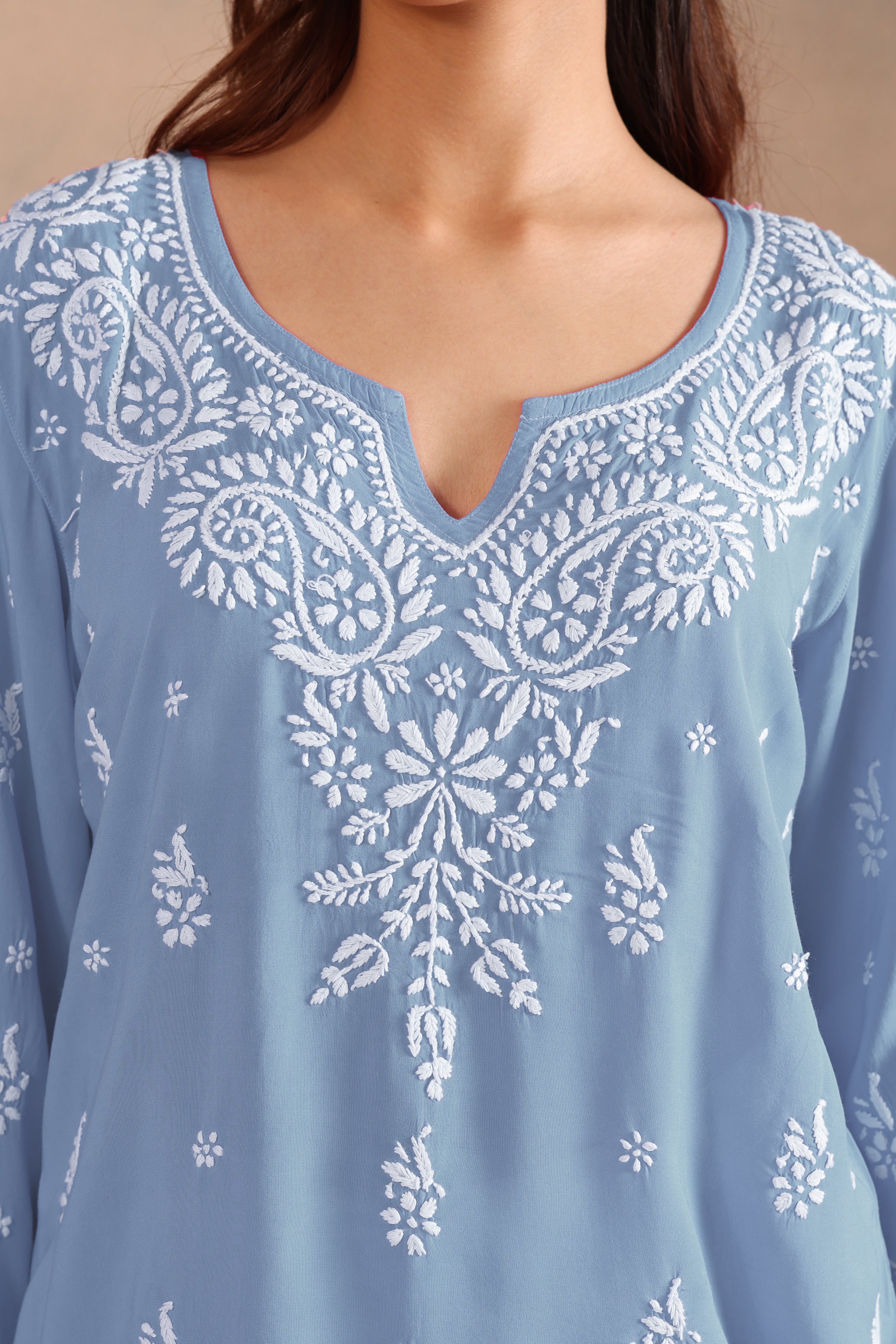 TANAAZ MODAL BLUE TOP